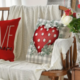 18X18 Sets of 2 Valentine's Day Throw Pillow Covers (*No Inserts) Canvas Feel Set Heart 25A or 25B