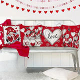18X18 Sets of 2 Valentine's Day Throw Pillow Covers (*No Inserts) Canvas Feel Set Heart 7A or 7B
