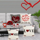 18X18 Sets of 2 Valentine's Day Throw Pillows Covers (*No Inserts) Canvas Feel Set Heart 8A or 8B