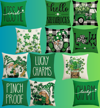St. Patrick&#39;s Day Throw Pillow Covers