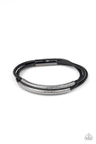 "Magnetic Maverick" Black Cord & Black Accented Magnetic Closure Bracelet