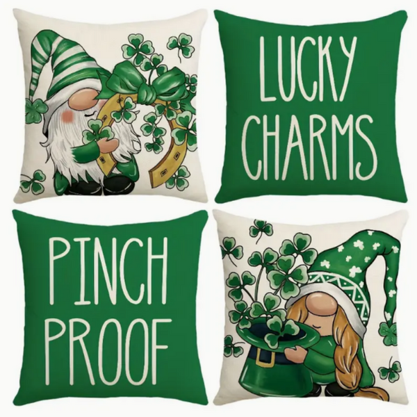 18X18 Set of 2 St. Patrick's Day Throw Pillow Covers (*No Inserts) PATRICK SETS 1A or 1B