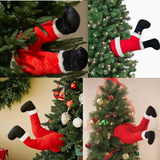 15-inch POSEABLE Plush Santa Claus Legs for Your Christmas Tree, Chimney or Wherever!