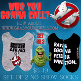 Officially Licensed GHOSTBUSTER Movie No Show Unisex Socks - Sets of 2 ( GB 3 )