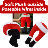 15-inch POSEABLE Plush Santa Claus Legs for Your Christmas Tree, Chimney or Wherever!