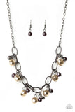"Malibu Movement" Multi Gold & Gunmetal Faceted Bead Necklace Set