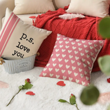 18X18 Sets of 2 Valentine's Day Throw Pillow Covers (*No Inserts) Canvas Feel Set Heart 20A or 20B