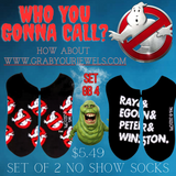 Officially Licensed GHOSTBUSTER Movie No Show Unisex Socks - Sets of 2 ( GB 4 )