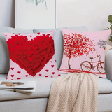 18X18 Sets of 2 Valentine's Day Throw Pillow Covers (*No Inserts) Canvas Feel Set Heart 24A or 24B