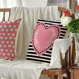18X18 Sets of 2 Valentine's Day Throw Pillow Covers (*No Inserts) Canvas Feel Set Heart 20A or 20B