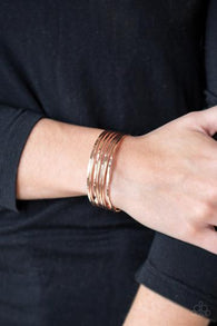 " Timelessly Textured " Gold Metal Hammered Cuff Bracelet