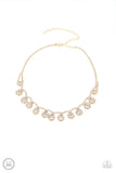 "Princess Prominence" Gold Metal Clear/White Rhinestone Bling Necklace Set