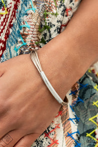 "Modern Harmony" Shimmering Brown Cording & Silver Magnetic Closure Bracelet