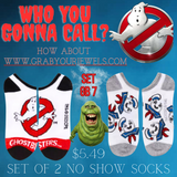 Officially Licensed GHOSTBUSTER Movie No Show Unisex Socks - Sets of 2 ( GB 7 )