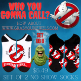 Officially Licensed GHOSTBUSTER Movie No Show Unisex Socks - Sets of 2 ( GB 8 )