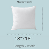 PREMIUM ---- 18X18 --- Standard Throw Pillow Inserts ---- Set of 4 (Shipped Separately)