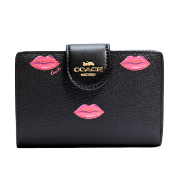 Coach Medium Size Corner Zip Wallet with Lips Print (Bought directly from COACH!)