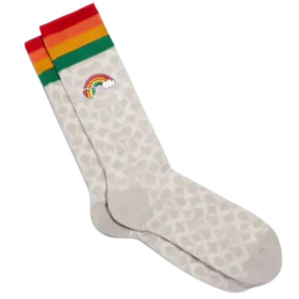 Officially Licensed COACH Rainbow & Stripes Signature Calf Length 1 Pair of Socks