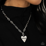 "Mama Can't Buy You Love" Silver Chain with a HEART That Says "MAMA" Necklace Set