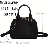 Soft & Light Weight Crocodile Pattern Double Zippered Handbag/Crossbody Bag Pink or Black
