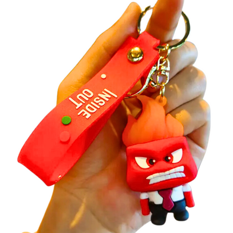 Adorable Disney's INSIDE OUT EMOTION Movie Character Keychain Featuring... ANGER.