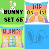 18X18 2 EASTER SEASON Throw Pillow Covers (*No Inserts) Canvas Feel "BUNNY SETS 6A or 6B"