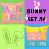 18X18 2 EASTER SEASON Throw Pillow Covers (*No Inserts) Canvas Feel "BUNNY SETS 5A or 5B"