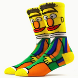Adult Pair of Your Favorite Sesame Street Cartoon Characters Crew Mid-Calf Length Socks