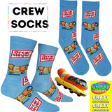 OSCAR MAYER Wienermobile Officially Licensed Crew Length Unisex 1 Pair of Socks Sizes 9-10