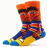 Adult Pair of Your Favorite Sesame Street Cartoon Characters Crew Mid-Calf Length Socks