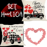 18X18 Sets of 2 Valentine's Day Throw Pillows Covers (*No Inserts) Canvas Feel Set Heart 10A or 10B