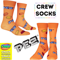 PEZ Candy Officially Licensed Crew Length Unisex 1 Pair of Socks Sizes 9-10