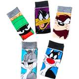 A Pair of Your Favorite Loony Tunes Cartoon Characters Crew Mid-Calf Length Socks 6-10