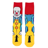 Pennywise from "it" (2 Options) Officially Licensed Mid-Calf Crew Pair of Socks 6 - 10