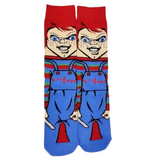 CHUCKY from "Child's Play" Officially Licensed Mid-Calf Crew Pair of Socks (2 Options) 6 - 10