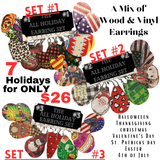The "ALL HOLIDAYS" EARRING SETS! These Sets Were ALL Chosen By ME Personally! ENJOY.