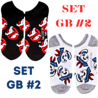 Officially Licensed GHOSTBUSTER Movie No Show Unisex Socks - Sets of 2 ( GB 2 )