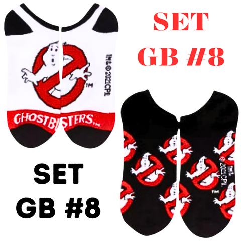 Officially Licensed GHOSTBUSTER Movie No Show Unisex Socks - Sets of 2 ( GB 8 )