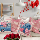 18X18 Sets of 2 Valentine's Day Throw Pillow Covers (*No Inserts) Canvas Feel 1A or 1B