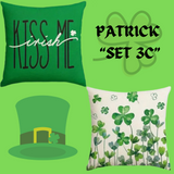 18X18 Set of 2 St. Patrick's Day Throw Pillows (*No Inserts) Patrick Sets 3C or 3D