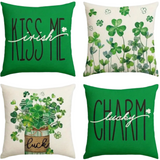 18X18 Set of 2 St. Patrick's Day Throw Pillows (*No Inserts) Patrick Sets 3A & 3B