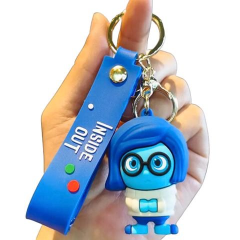 Adorable Disney's INSIDE OUT EMOTION Movie Character Keychain Featuring... SADNESS