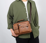 Dark Brown Casual Crossbody Men's Messenger Shoulder Bag
