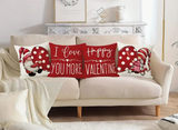18X18 Sets of 2 Valentine's Day Throw Pillow Covers (*No Inserts) Canvas Feel Set Heart 5A or 5B