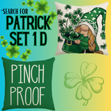 18X18 Set of 2 St. Patrick's Day Throw Pillow Covers (*No Inserts) PATRICK SETS 1C 1D