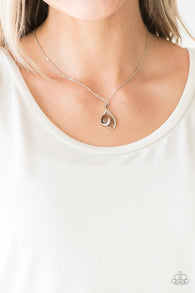 "Tell Me A Love Story" Silver Metal & Brown Moonstone Necklace Set