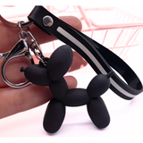 FAMOUS BALLOON DOG ART SCULPTURE KEYCHAINS WITH STRAP
