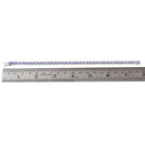 Platinum over Sterling Silver 11.5cts. Tanzanite Line Bracelet (7.50 in) 11.500 cts