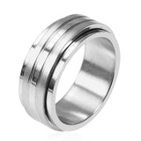 Stainless Steel Spinner Band Ring Unisex