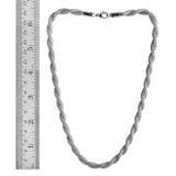 Stainless Steel Twisted Mesh Necklace / Chain (18 in)